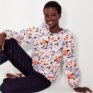Kate Spade Floral Garden Seersucker Top